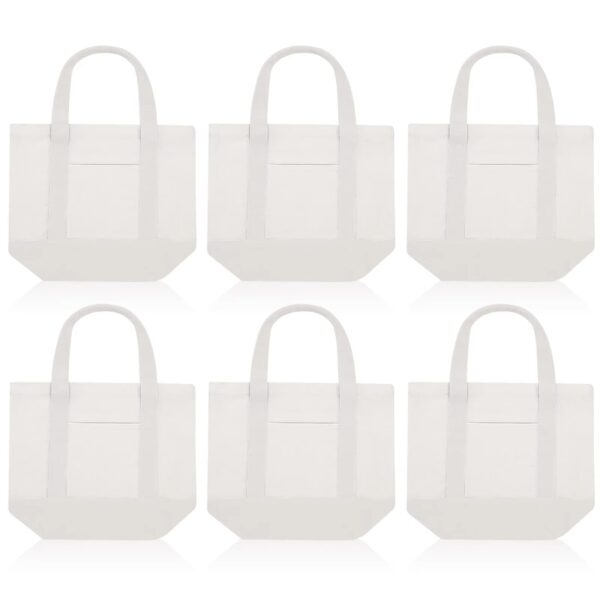 12oz Poly-Cotton Mini Tote Bag Folded Handles