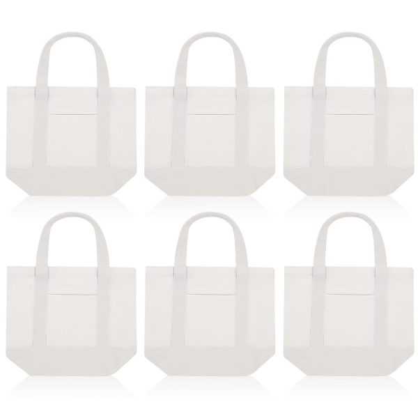 12oz Poly-Cotton Mini Tote Bag Folded Handles