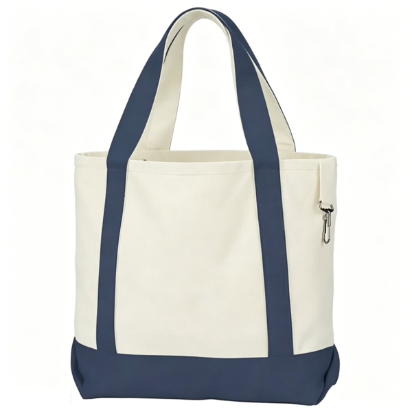 12 oz Cotton Canvas Tote with Key Ring Retainer