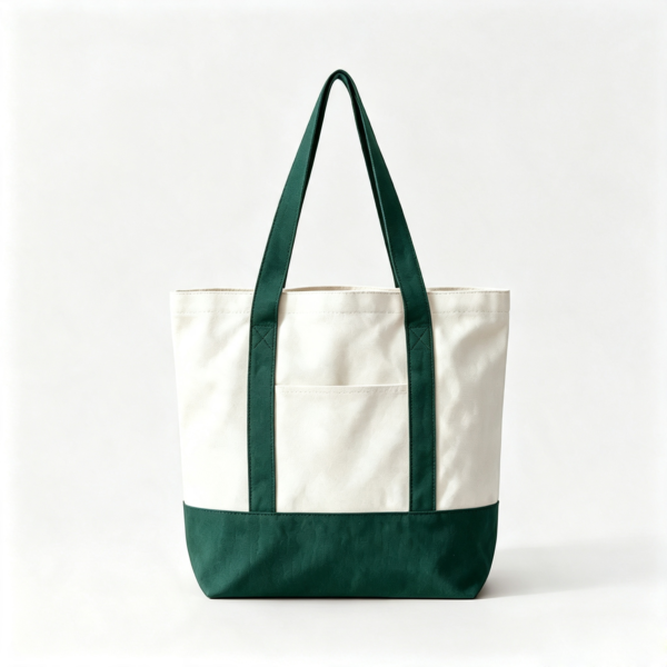 10 oz Cotton Canvas Economy Tote with Front Pocket