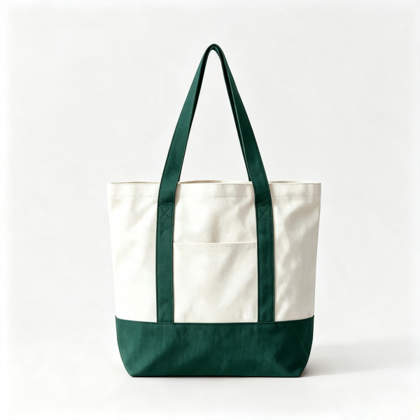 10 oz Cotton Canvas Economy Tote with Front Pocket