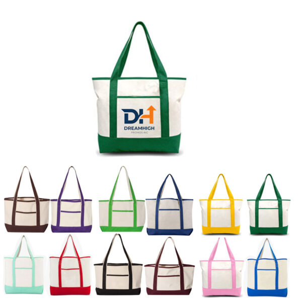 Medium Ventura 18 oz Canvas Tote with Zip Closure