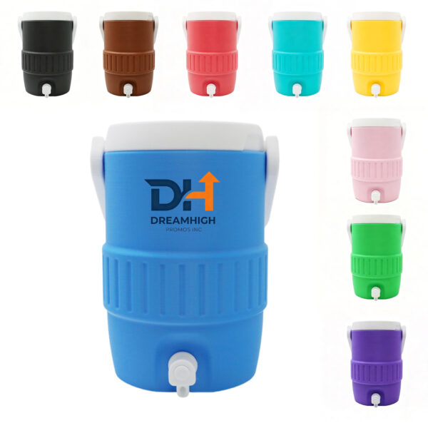 Custom Mini Cooler Cups with Spigot and Straw for Sports Teams