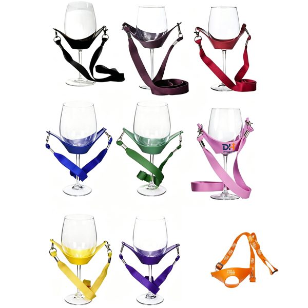 PVC Wine Glass Holder Lanyard, Breakaway Neck Strap with Safety Buckle, Hands-Free Goblet Carrier