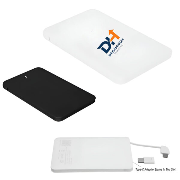 2500mAh Power Bank with Built-in 8-Pin & Micro-USB