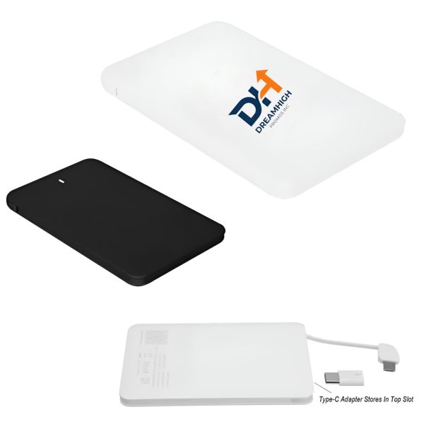 2500mAh Power Bank with Built-in 8-Pin & Micro-USB