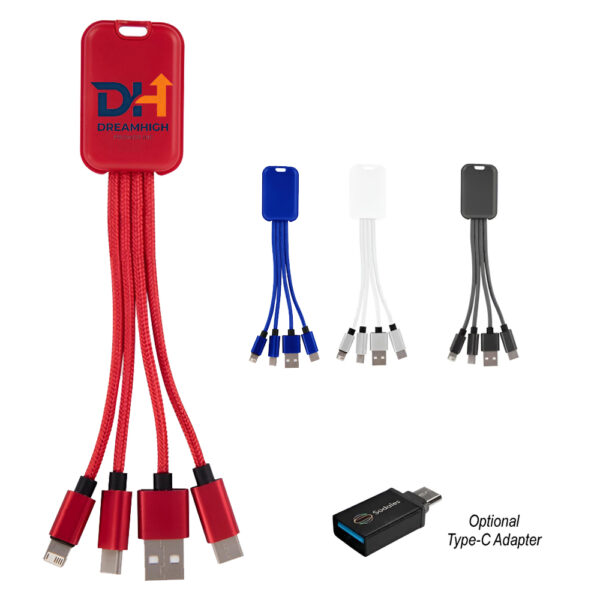 Multi-Output USB Cable – 8-Pin, Micro-USB & Type-C