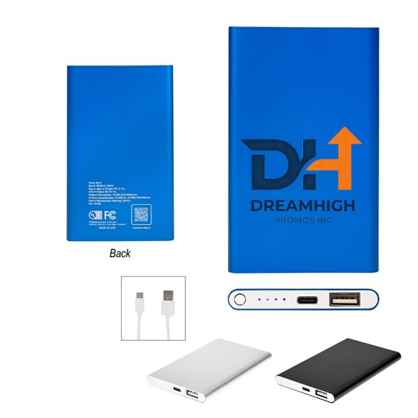4000mAh Li-Polymer Power Bank – Type-C Input, 10W