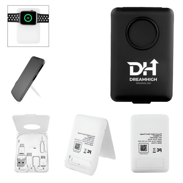 Phone & Watch Charging Stand – 15W Wireless, SIM Tool