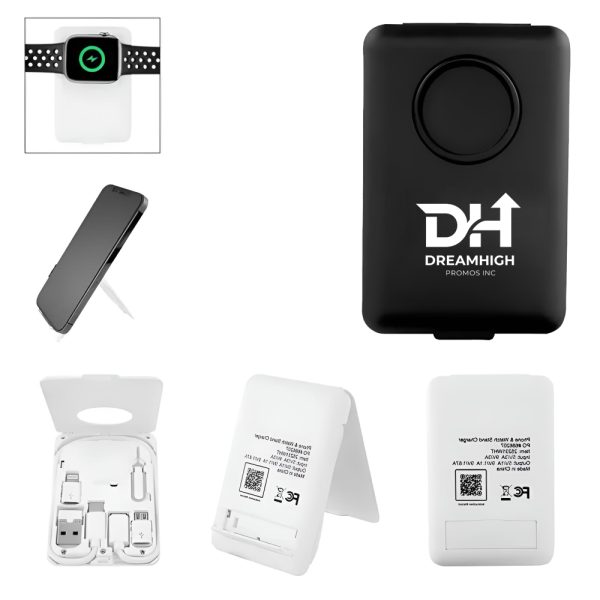 Phone & Watch Charging Stand – 15W Wireless, SIM Tool