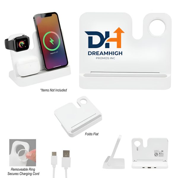 Foldable 10W 3-in-1 Wireless Charger