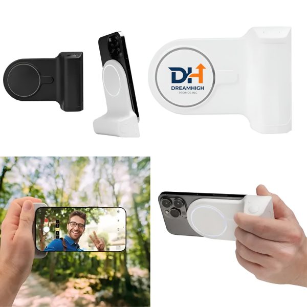 Magnetic Wireless Charger with Selfie Shutter – 4500mAh